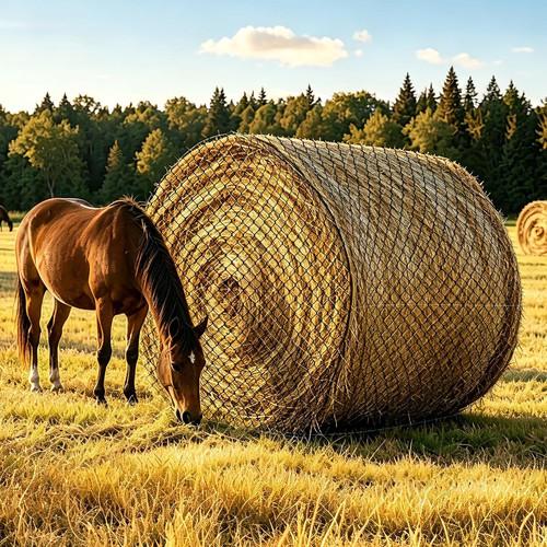 Large round bale hay net - bale,