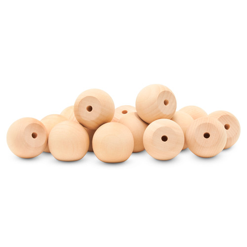 Unfinished wood ball knobs - wood,