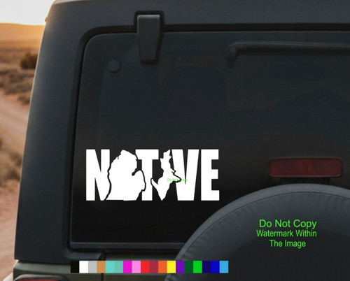 Michigan native decal sticker - michigan,