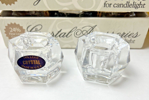 Two lead crystal hexagon - two,
