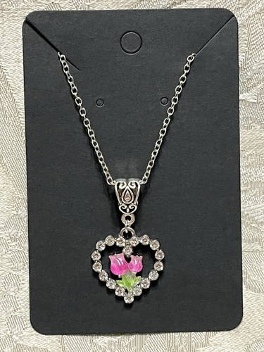 Deep pink tulip flower gem - deep,