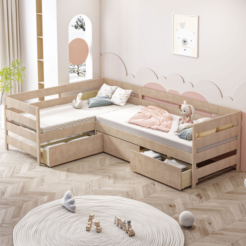 Shaped platform bed - l-shaped,