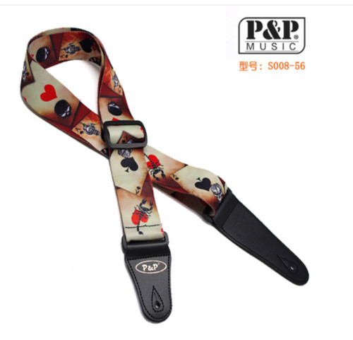 Aces skulls guitar strap - p&p, &