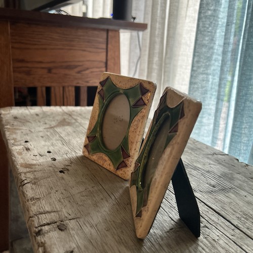 Pair art nouveau ceramic - pair,