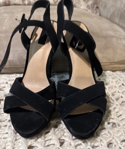 Strappy black high - black, heels