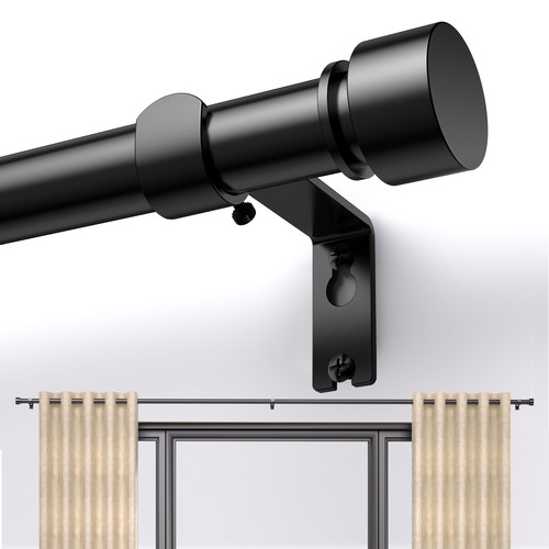 Black curtain rod - black, 17169