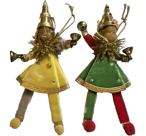 Vintage wax face ornament - ornament, lot