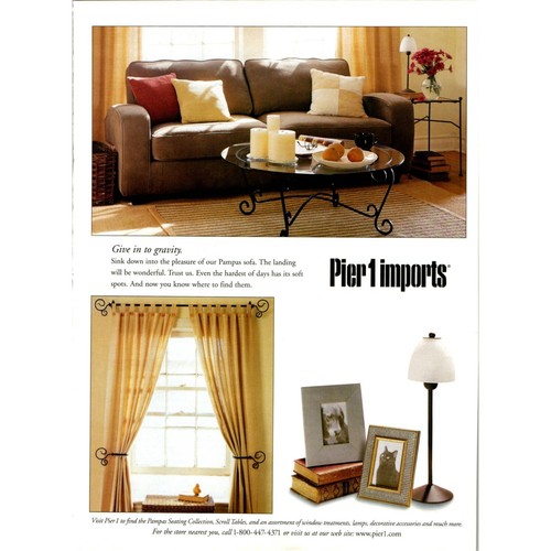 Vtg pier imports print ad - pier,