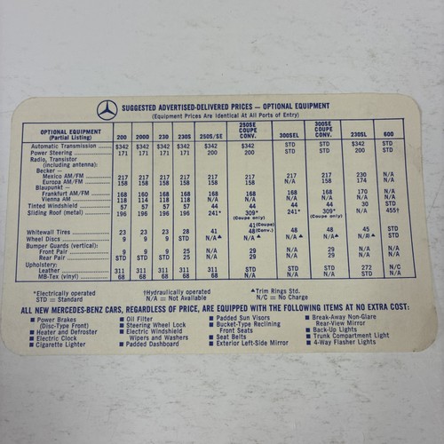 1966 1967 mercedes benz - mercedes, us