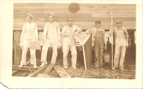 Paint crew work c1910 real - crew,