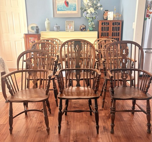 Antique solid oak - 8,