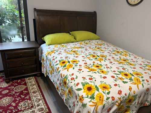 Piece brown wood bedroom set - 3-piece,