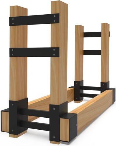 Outdoor firewood rack brackets - rack,