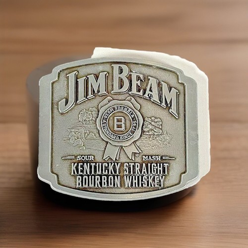 Vintage jim beam belt buckle - beam,