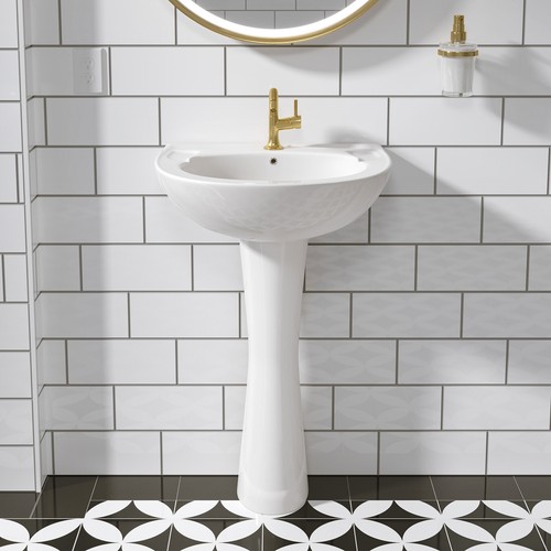 Bathroom pedestal sink - pedestal, ''