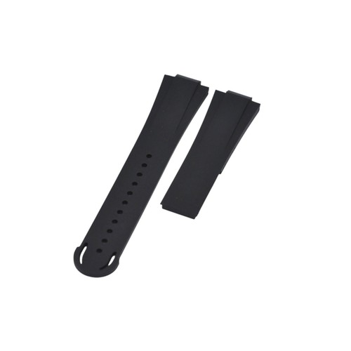 23mm black rubber - rubber, strap