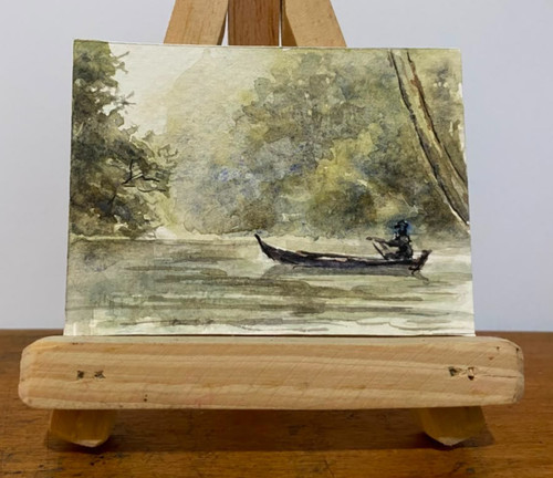 Aceo original watercolor - aceo,