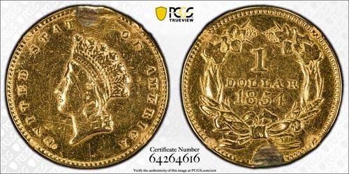 1854 pcgs detail - detail,