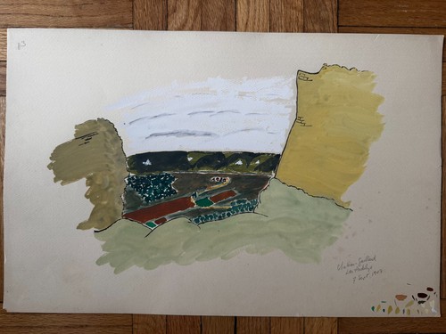 French 1940s watercolor - 1940s,