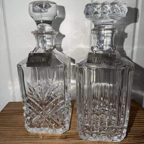 Vintage cut glass - cut, decanter