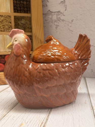 Vtg fapco usa ceramic - usa, hen