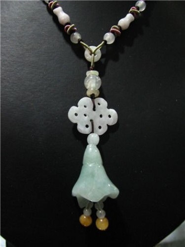 Delicate beaded chain - delicate, jadeite