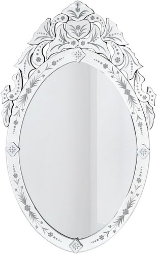 Oval bathroom mirror 24 - mirror, x