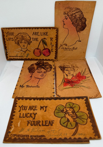 Pretty women leather postcards - pretty,