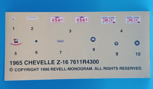 Revell 7611 1 25 65 - 1:25, '65