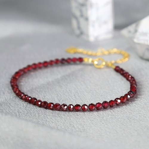 Genuine garnet faceted 2mm - genuine,