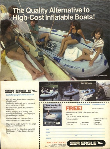 1982 paper motorboat sea - 1982, ad