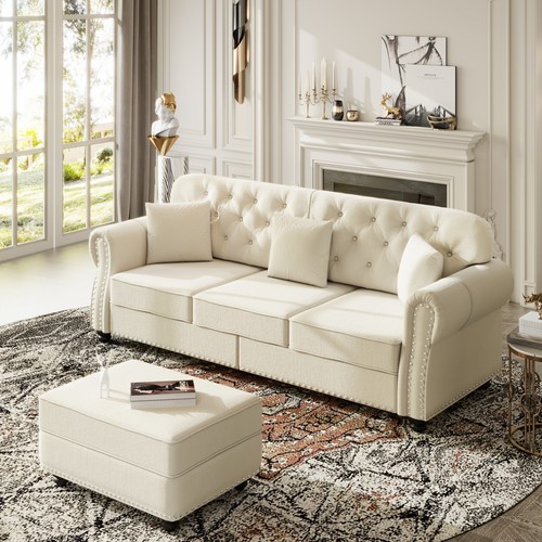 Velvet chesterfield sofa - chesterfield,