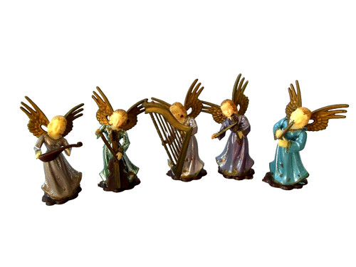 Vtg christmas angels playing - vtg,