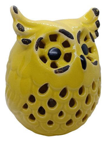 Ceramic owl flashing night - ceramic,