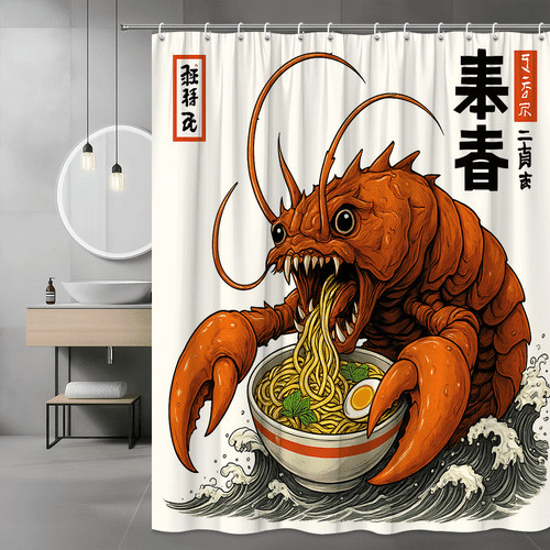 Funny lobster noodle shower - lobster,