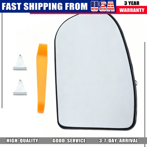 Driver mirror glass - driver, w/