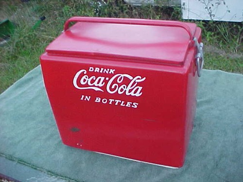Vintage coca cola cooler - coca,