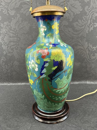 Vintage blue cloisonné enamel - blue,
