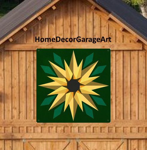 Barn quilt art metal sign - barn,