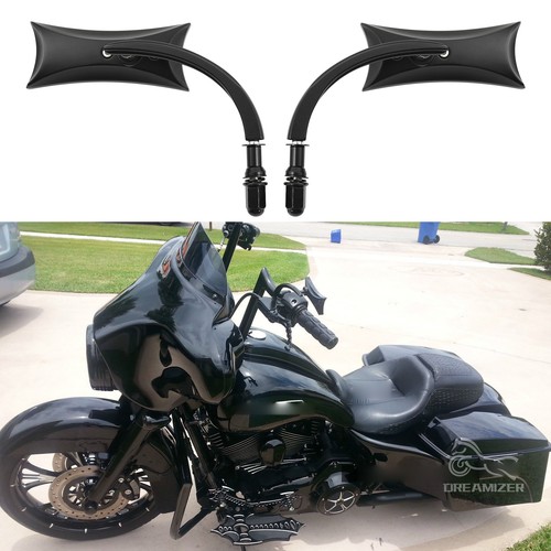 Black motorcycle rearview - black,