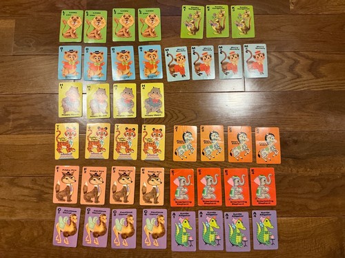 Vintage animal rummy game - vintage,