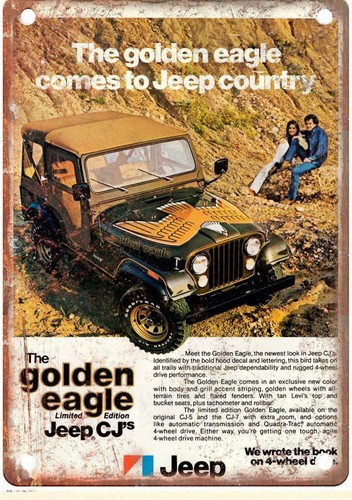 Jeep sign vintage 1977 - jeep, cj