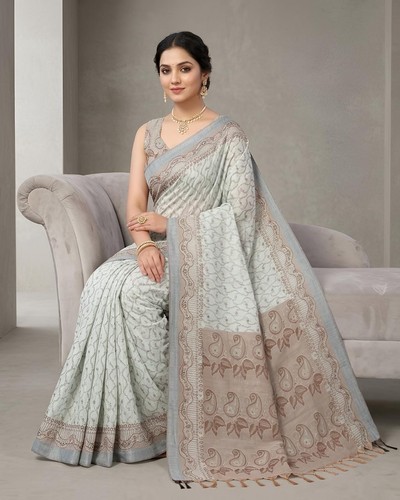 Aadatein cotton silk paisley - aadatein,