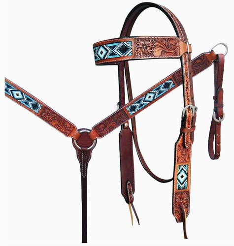 American leather headstall - leather, /
