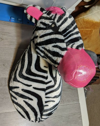 Large plush zebra head - large,