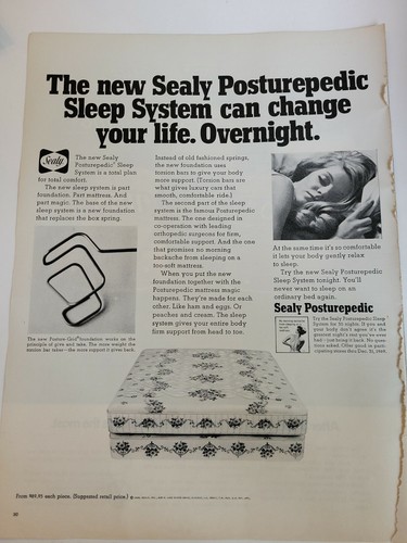 1969 sealy posturepedic sleep - 1969,