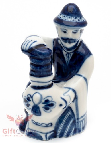 Gzhel porcelain folk - folk, figurine