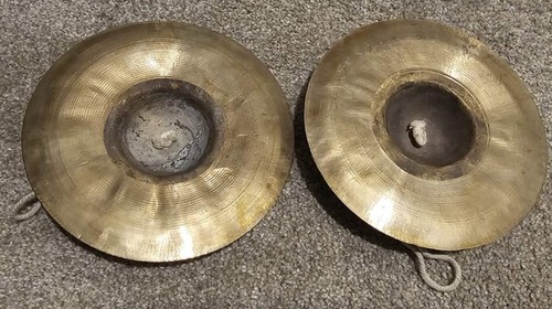 Large brass tingsha cymbals - large,