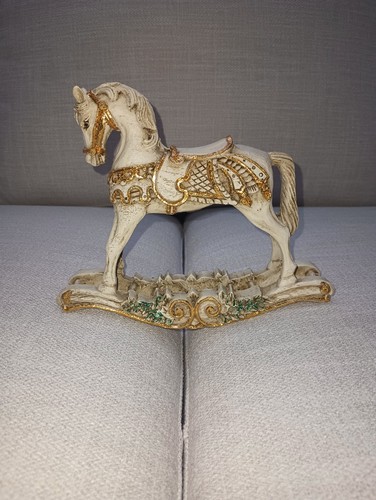 Vtg resin rocking horse - pr,