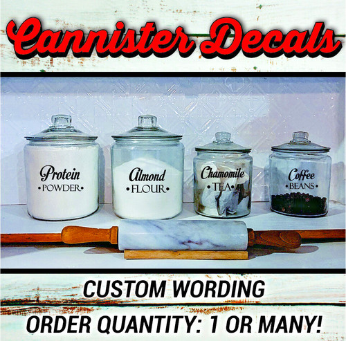 Custom kitchen canister vinyl - custom,